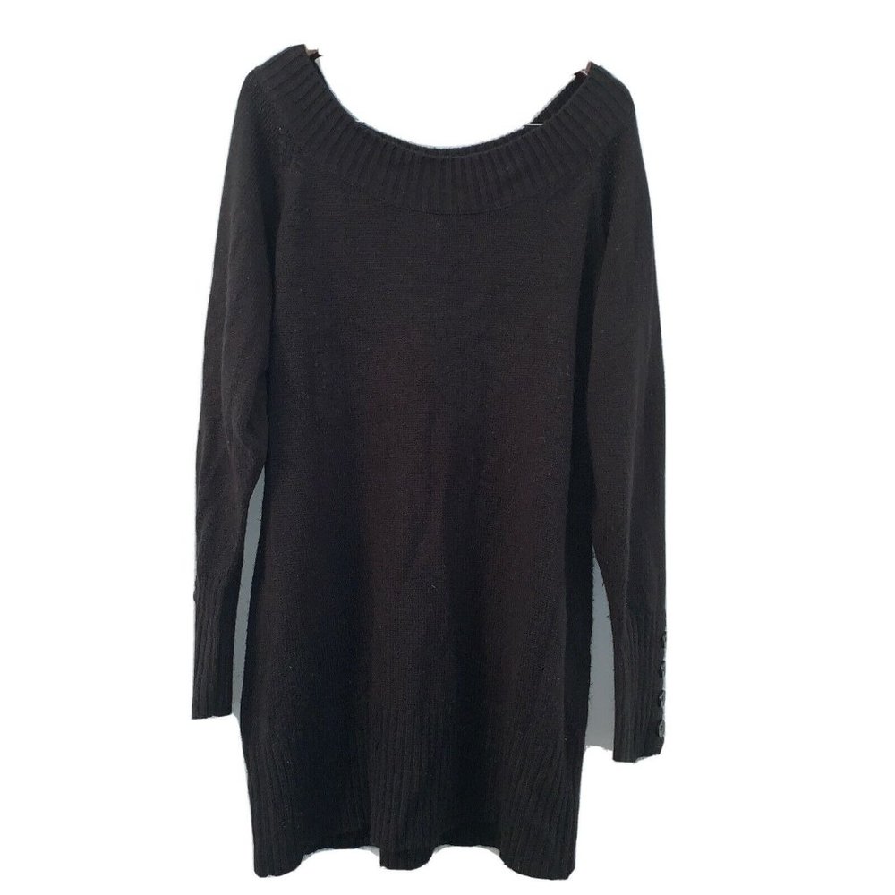 Extra Touch Collection Women's Size 2X Black Long Sleeve Knit Sweater